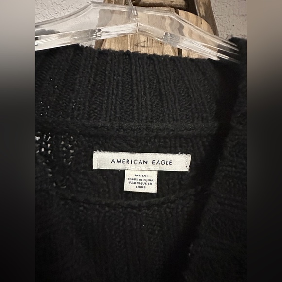 American Eagle Black Balloon Sleeve Sweater - Picture 2 of 2